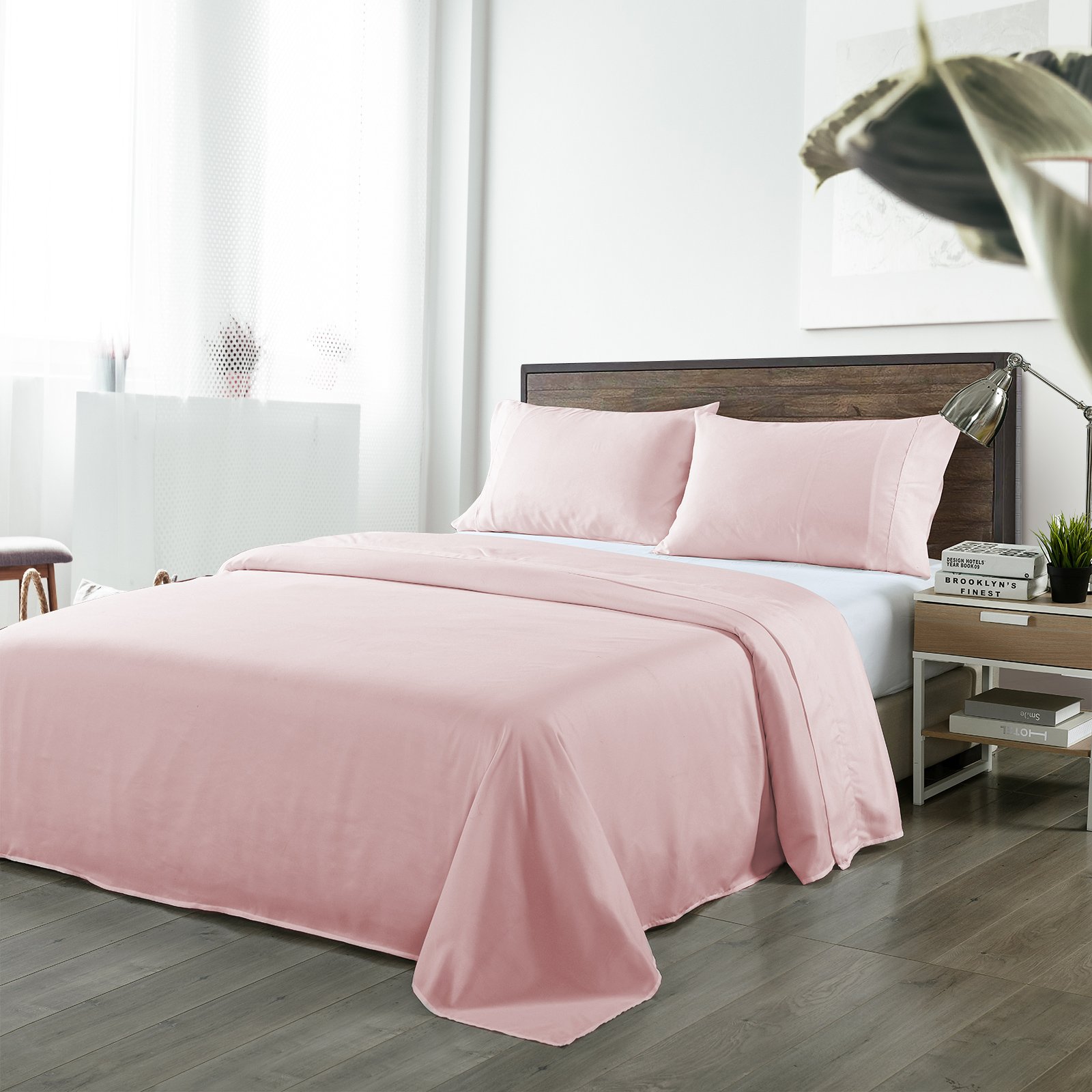 Royal Comfort Bamboo Blended Sheet & Pillowcases Set featuring 1000TC ultra-soft fabric in elegant design, perfect for luxurious sleep.